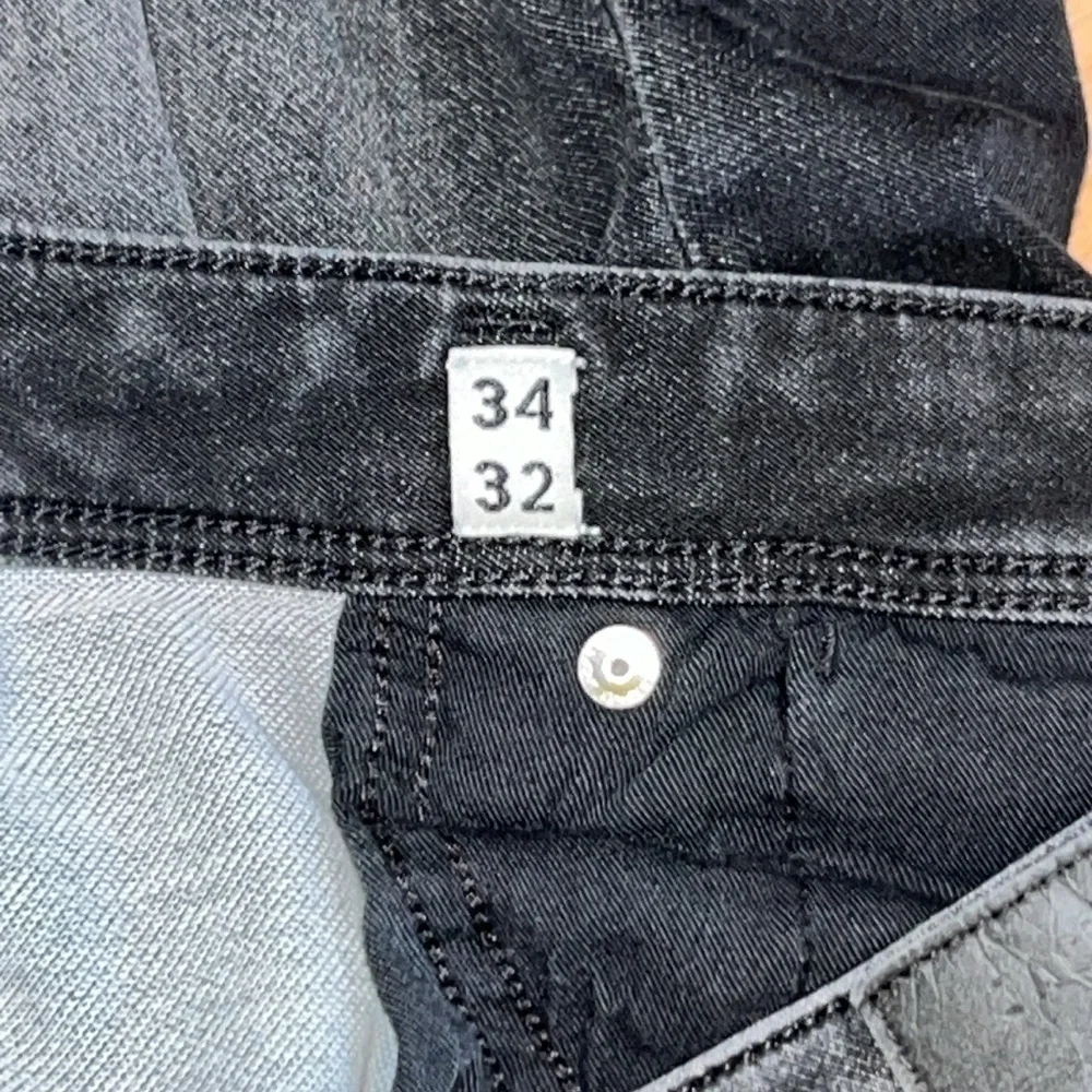 JACK JONES Jean Intelligence Black Denim Button‎ Down Jeans, Size 34 x 32